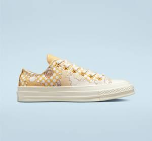 Converse Chuck 70 Crafted Florals Düz Taban Ayakkabı Mango Siyah | CV-193HRU