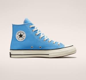 Converse Chuck 70 Pastel Polyester Yüksek Taban Ayakkabı Mavi Siyah | CV-876PLW