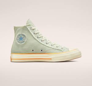 Converse Chuck 70 Washed Denim Yüksek Taban Ayakkabı Açık Mavi Indigo | CV-869EMX