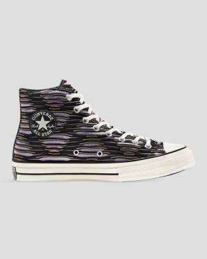 Converse Chuck 70 Wavy Knit Yüksek Taban Ayakkabı Turuncu Siyah Mor | CV-130TNP