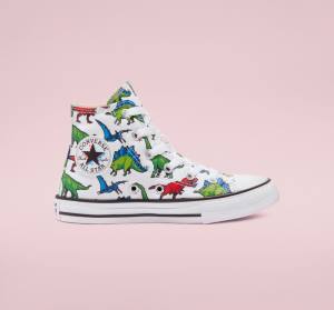 Converse Chuck Taylor All Star 8-Bit Dino Yüksek Taban Ayakkabı Beyaz Mavi | CV-857HRY