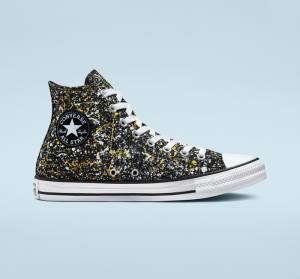 Converse Chuck Taylor All Star Archive Paint Splatter Yüksek Taban Ayakkabı Siyah Beyaz | CV-187GUB