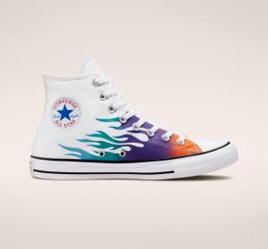 Converse Chuck Taylor All Star Archive Prints Yüksek Taban Ayakkabı Beyaz Mavi Turkuaz | CV-865YRP