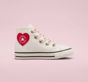 Converse Chuck Taylor All Star Crafted with Love Yüksek Taban Ayakkabı Beyaz Kırmızı | CV-571OWC