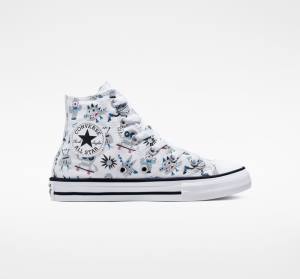 Converse Chuck Taylor All Star Creatures Yüksek Taban Ayakkabı Beyaz Gri Mavi | CV-123UFE