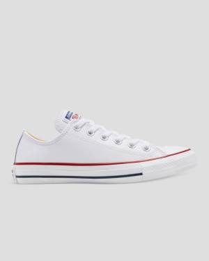 Converse Chuck Taylor All Star Deri Düz Taban Ayakkabı Beyaz | CV-325FLN