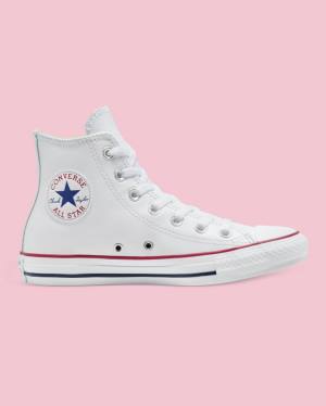 Converse Chuck Taylor All Star Deri Yüksek Taban Ayakkabı Beyaz | CV-126FIT