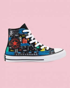 Converse Chuck Taylor All Star Gamer Print Yüksek Taban Ayakkabı Siyah | CV-063THB