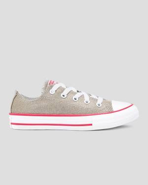 Converse Chuck Taylor All Star Glitter Tekstil Düz Taban Ayakkabı Kahverengi | CV-254WYD