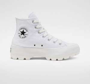 Converse Chuck Taylor All Star Lugged Yüksek Taban Ayakkabı Beyaz Siyah Beyaz | CV-152ZQL