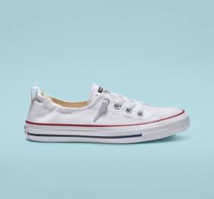 Converse Chuck Taylor All Star Shoreline White Slip On Düz Taban Ayakkabı Beyaz | CV-483QBU