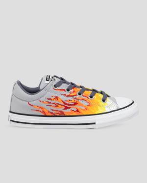 Converse Chuck Taylor All Star Sokak Digi Flame Düz Taban Ayakkabı Gri Sarı | CV-965HBX