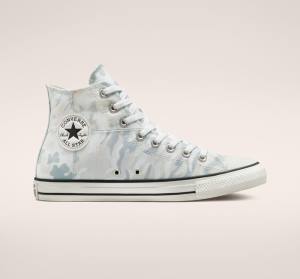 Converse Chuck Taylor All Star Split Panel Camo Yüksek Taban Ayakkabı Beyaz Gri | CV-019USP