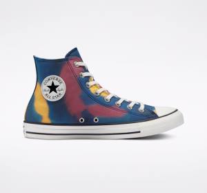 Converse Chuck Taylor All Star Tie-Dye Yüksek Taban Ayakkabı Mavi Renkli | CV-159HMK