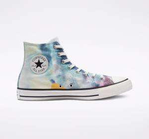 Converse Chuck Taylor All Star Tie-Dye Yüksek Taban Ayakkabı Renkli Siyah | CV-215FCK