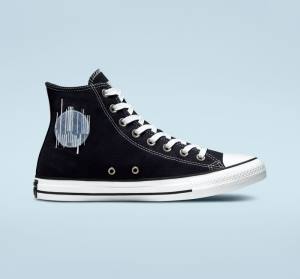 Converse Chuck Taylor All Star Translucent Barcode Yüksek Taban Ayakkabı Siyah Beyaz | CV-235TLH