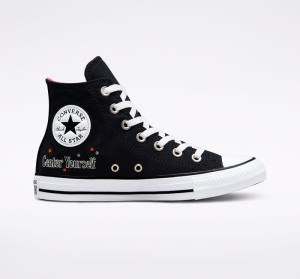 Converse Chuck Taylor All Star You Are On The Right Path Yüksek Taban Ayakkabı Siyah Beyaz | CV-719UHF