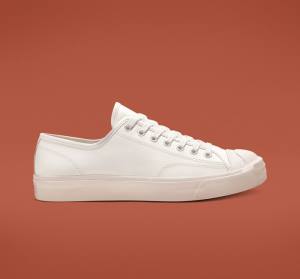 Converse Jack Purcell Deri Düz Taban Ayakkabı Beyaz Beyaz Beyaz | CV-146XDO