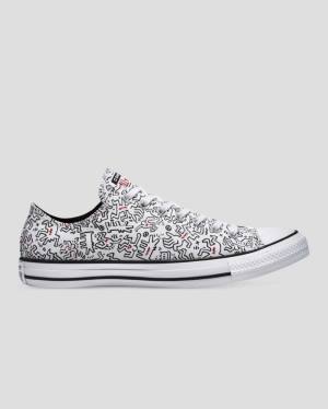 Converse Keith Haring Chuck Taylor All Star Düz Taban Ayakkabı Beyaz Siyah Kırmızı | CV-312ZQU