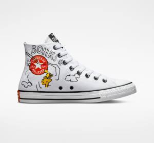 Converse Peanuts Chuck Taylor All Star Yüksek Taban Ayakkabı Beyaz Siyah Kırmızı | CV-326AIT