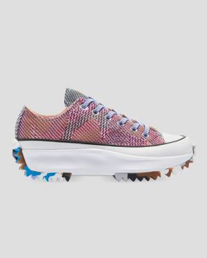 Converse Run Star Hike Knit Print Düz Taban Ayakkabı Turuncu Pembe | CV-395IBX