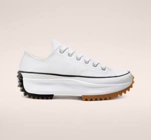 Converse Run Star Hike Platform Düz Taban Ayakkabı Beyaz Siyah | CV-498GBJ