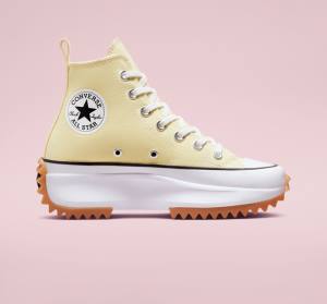 Converse Run Star Hike Platform Seasonal Color Yüksek Taban Ayakkabı Limon Siyah Beyaz | CV-417YCV