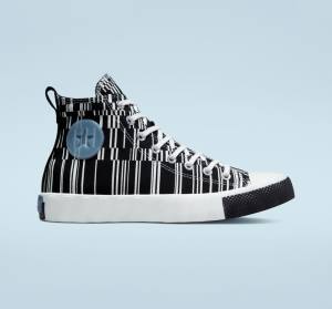 Converse UNT1TL3D Translucent Barcode Yüksek Taban Ayakkabı Siyah Beyaz Indigo | CV-519FEB