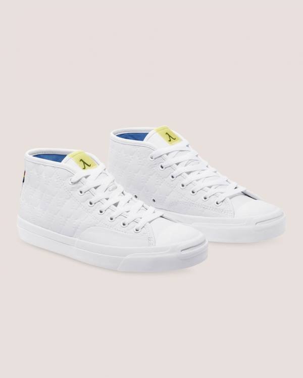 Converse Alexis Sablone Pride Jack Purcell Pro Yüksek Taban Ayakkabı Beyaz | CV-746IYL