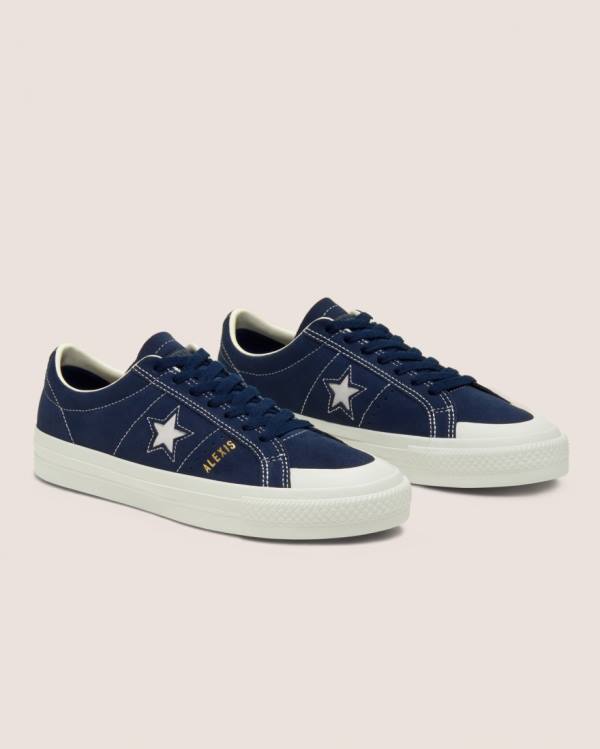 Converse CONS Alexis Sablone One Star Pro Süet Düz Taban Ayakkabı Mavi | CV-713XAE