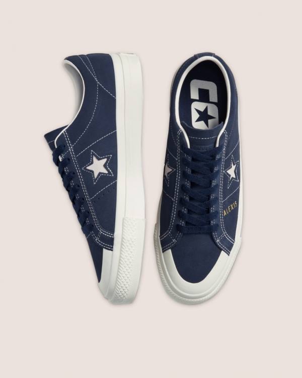 Converse CONS Alexis Sablone One Star Pro Süet Düz Taban Ayakkabı Mavi | CV-713XAE