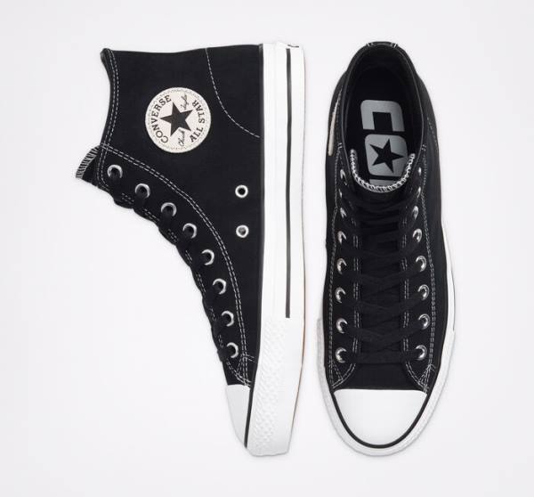 Converse CONS Chuck Taylor All Star Pro Süet Kaykay Ayakkabısı Siyah Beyaz | CV-068KGM