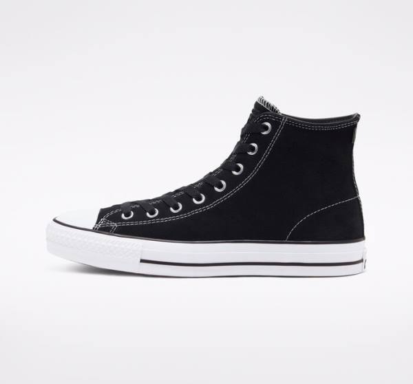 Converse CONS Chuck Taylor All Star Pro Süet Kaykay Ayakkabısı Siyah Beyaz | CV-765UVC