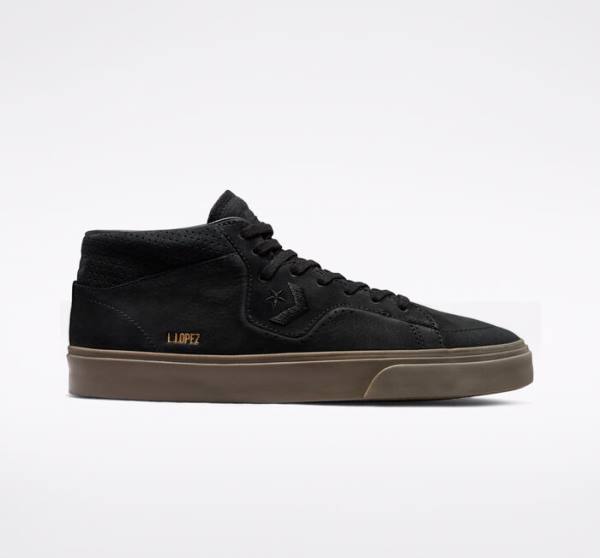 Converse CONS Louie Lopez Pro Nubuck Deri Kaykay Ayakkabısı Siyah Açık Kahverengi | CV-312PKU