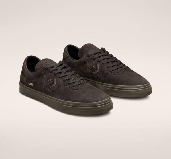 Converse CONS Louie Lopez Pro Nubuck Deri Kaykay Ayakkabısı Kahve Siyah Kahverengi | CV-701MWX