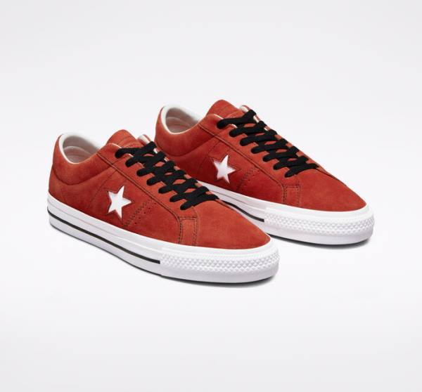 Converse CONS One Star Pro Süet Kaykay Ayakkabısı Siyah Beyaz | CV-489ULD