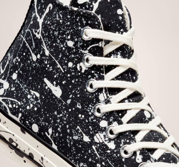 Converse Chuck 70 Archive Paint Splatter Yüksek Taban Ayakkabı Siyah Gri | CV-613TCX