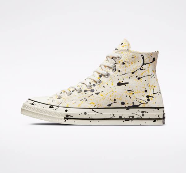 Converse Chuck 70 Archive Paint Splatter Yüksek Taban Ayakkabı Siyah | CV-930PKB