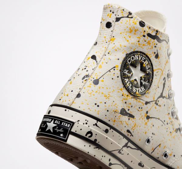 Converse Chuck 70 Archive Paint Splatter Yüksek Taban Ayakkabı Siyah | CV-930PKB