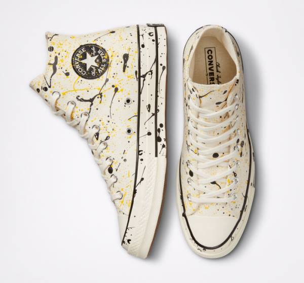 Converse Chuck 70 Archive Paint Splatter Yüksek Taban Ayakkabı Siyah | CV-930PKB