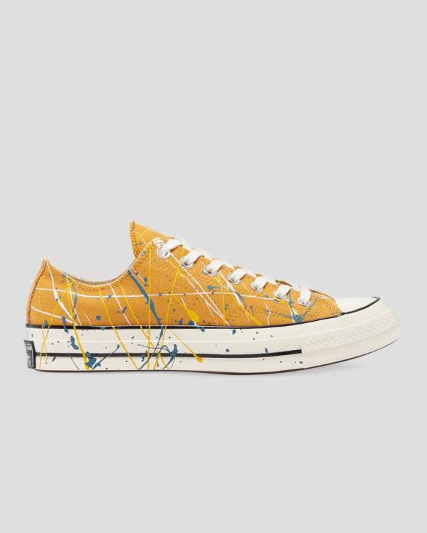 Converse Chuck 70 Archive Print Paint Splatter Düz Taban Ayakkabı Sarı | CV-263QYX