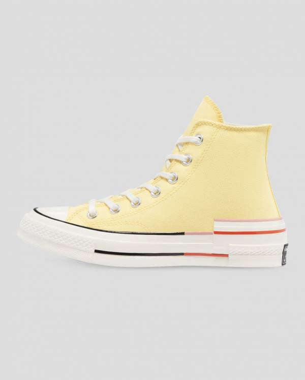 Converse Chuck 70 Colour Block Yüksek Taban Ayakkabı Sarı | CV-203QMZ