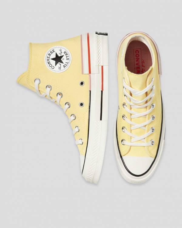 Converse Chuck 70 Colour Block Yüksek Taban Ayakkabı Sarı | CV-203QMZ