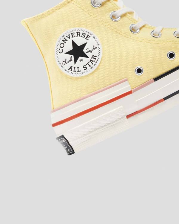 Converse Chuck 70 Colour Block Yüksek Taban Ayakkabı Sarı | CV-203QMZ