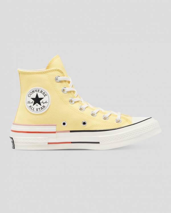 Converse Chuck 70 Colour Block Yüksek Taban Ayakkabı Sarı | CV-203QMZ