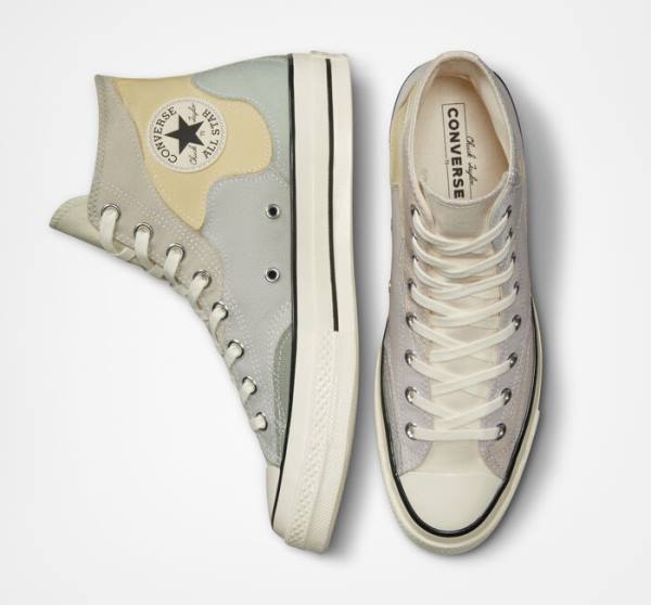 Converse Chuck 70 Crafted Patchwork Yüksek Taban Ayakkabı Kahverengi Limon | CV-419LCB