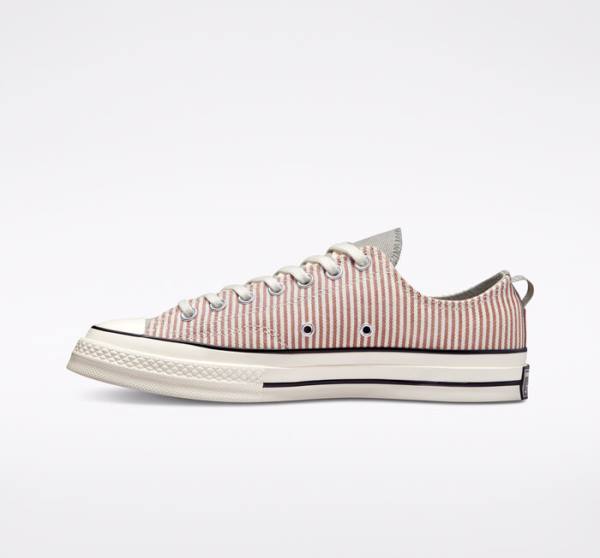 Converse Chuck 70 Crafted Stripe Düz Taban Ayakkabı Zeytin Yeşili | CV-365CQF