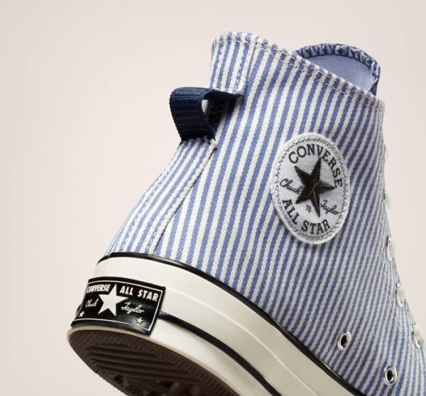 Converse Chuck 70 Crafted Stripe Yüksek Taban Ayakkabı Indigo Siyah | CV-074YXC