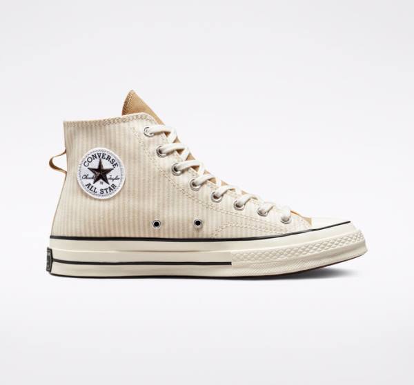 Converse Chuck 70 Crafted Stripe Yüksek Taban Ayakkabı Kahverengi | CV-423PVC