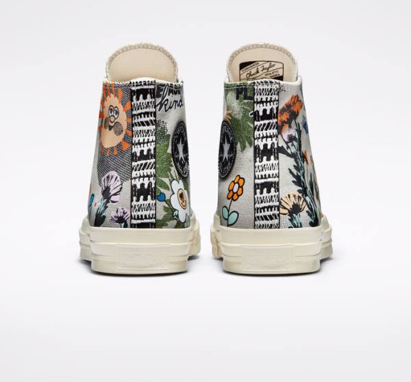 Converse Chuck 70 Floral Yüksek Taban Ayakkabı Zeytin Yeşili Renkli | CV-081RWD